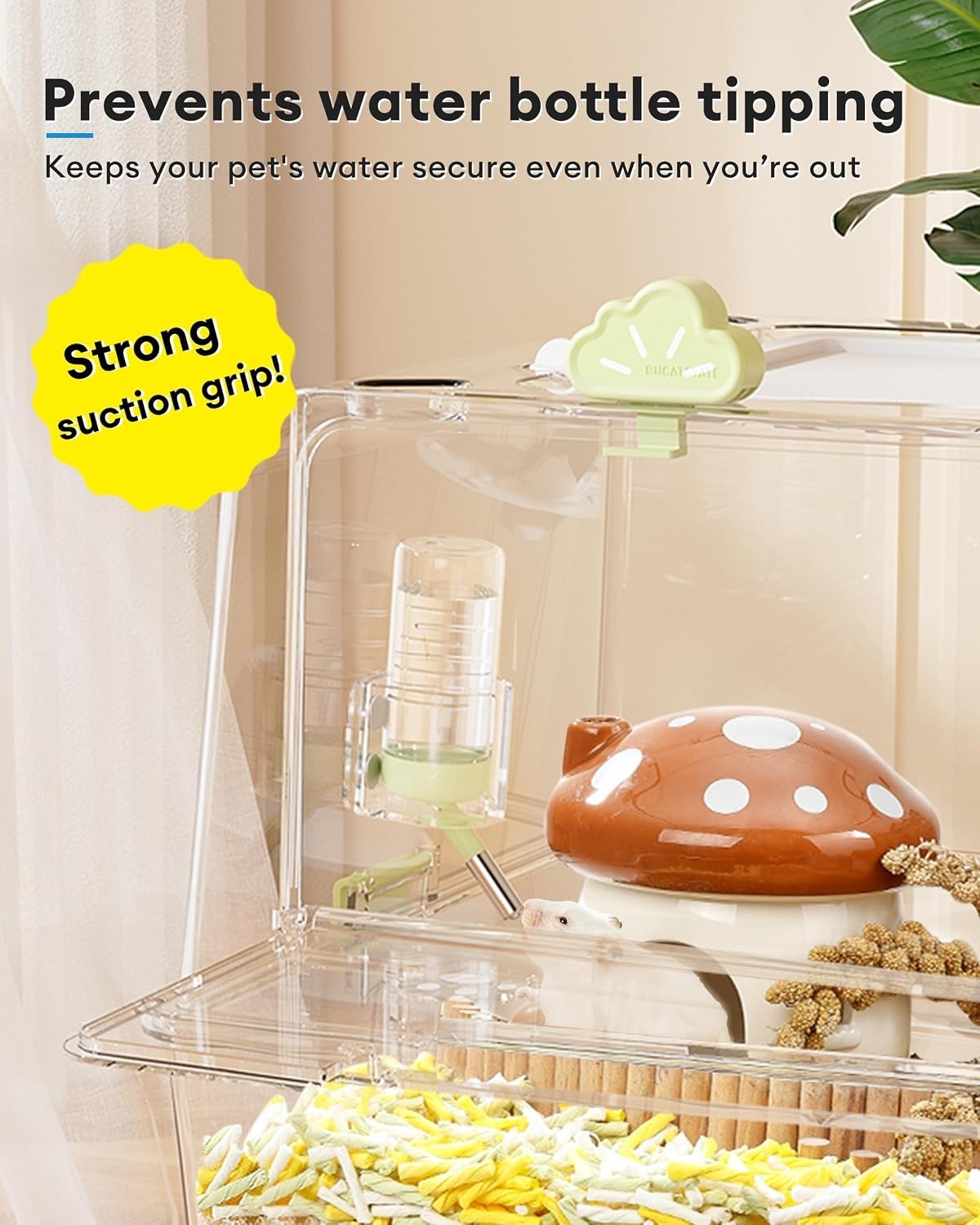 Hamster Water Bottle Holder, Acrylic Holder Magnet Bucatstate RRP  £13.99