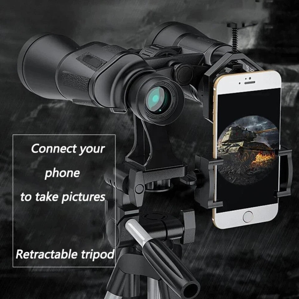 50000M German Military 20X50 Zoom HD BAK4-Prism Powerful Binoculars Long Range