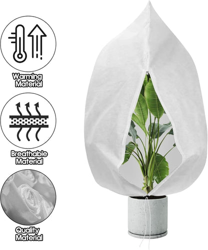 8 x Plant Frost Protection Covers Warming Jacket Bag Fleece Washable 80 x 100 cm