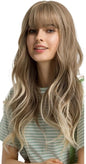 Wigs For Women Long Wavy Blonde Wigs Platinum With Bangs Wig For Women