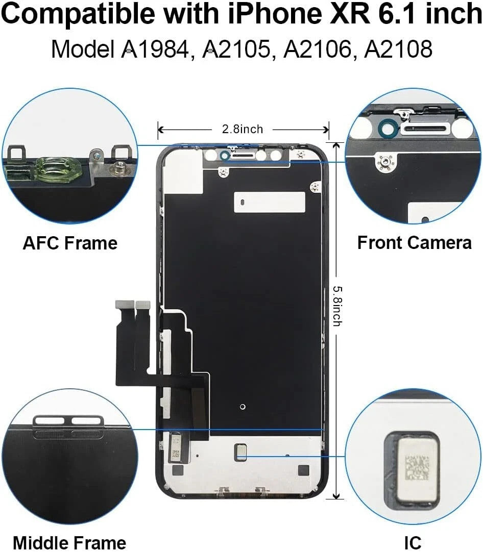 For iPhone XR Screen Replacement LCD/OLED Display Digitizer Touch Assembly Kit