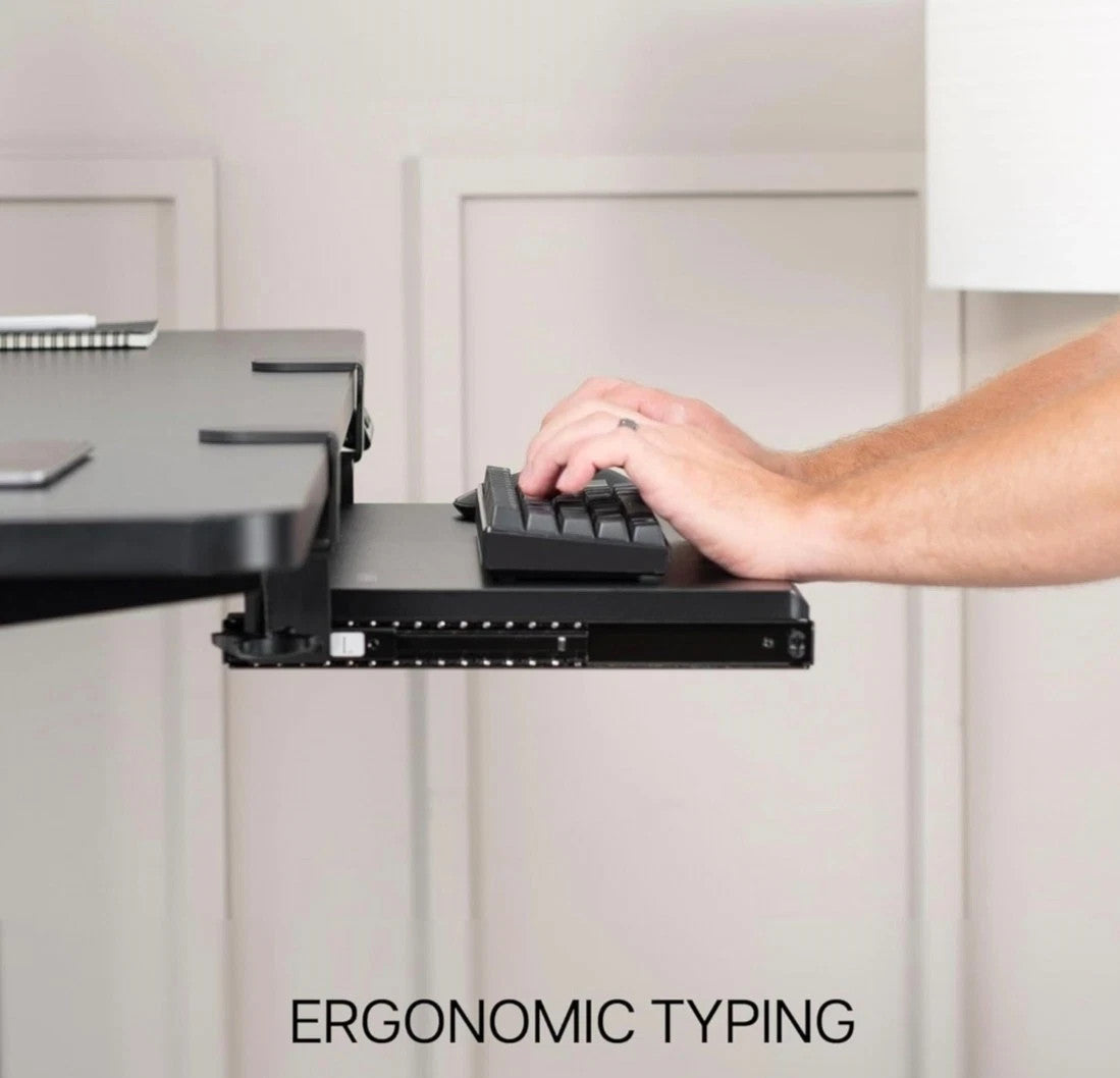 VIVO Black Clamp-On Small Keyboard Tray Mount-KB05ES 20x11" Sturdy New