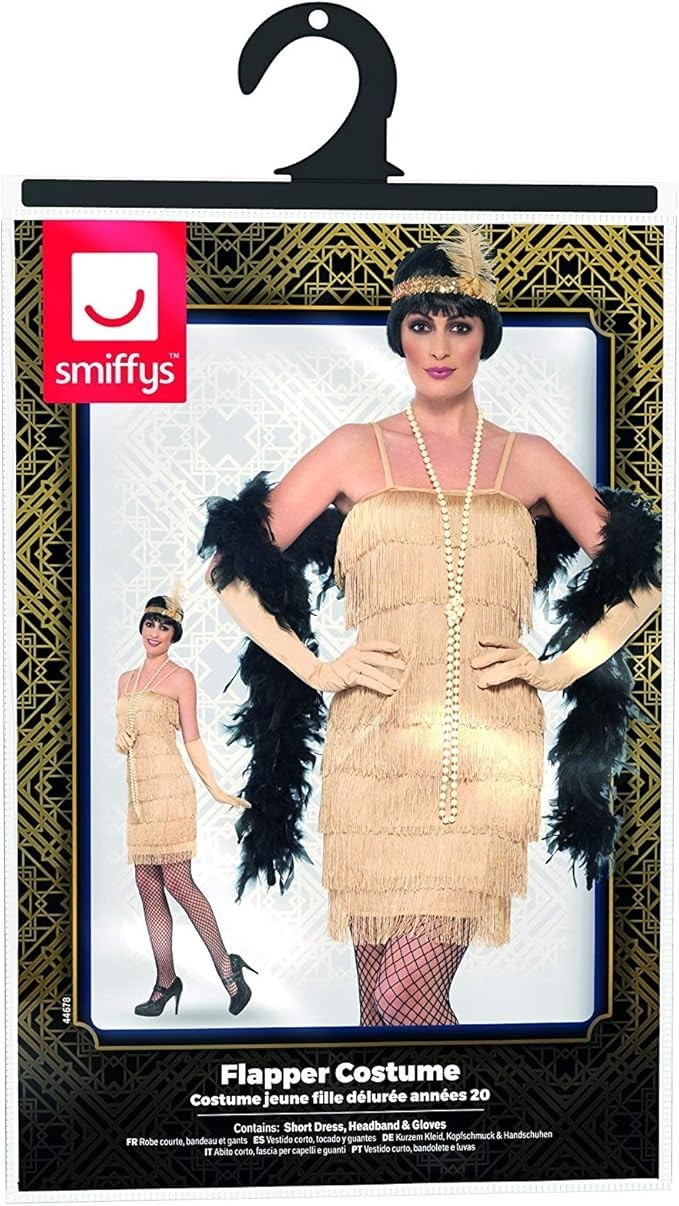 Ladies 1920s Flapper Costume Adults Charleston Fancy Dress Womens Gatsby Medium