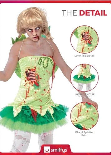Women's Zombie Fairy Costume Size Small 8-10 Tinkerbell Style