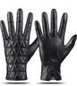 kebesu Ladies Warm Winter Genuine Leather  Cashmere Lined Touch screen Gloves M