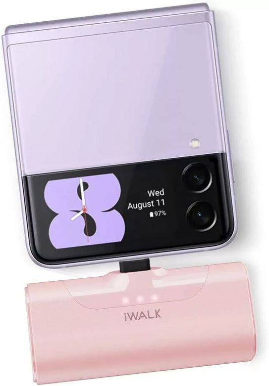 iWALK USB C Power Bank, 4500mAh Portable Charger Battery Pack - Pink