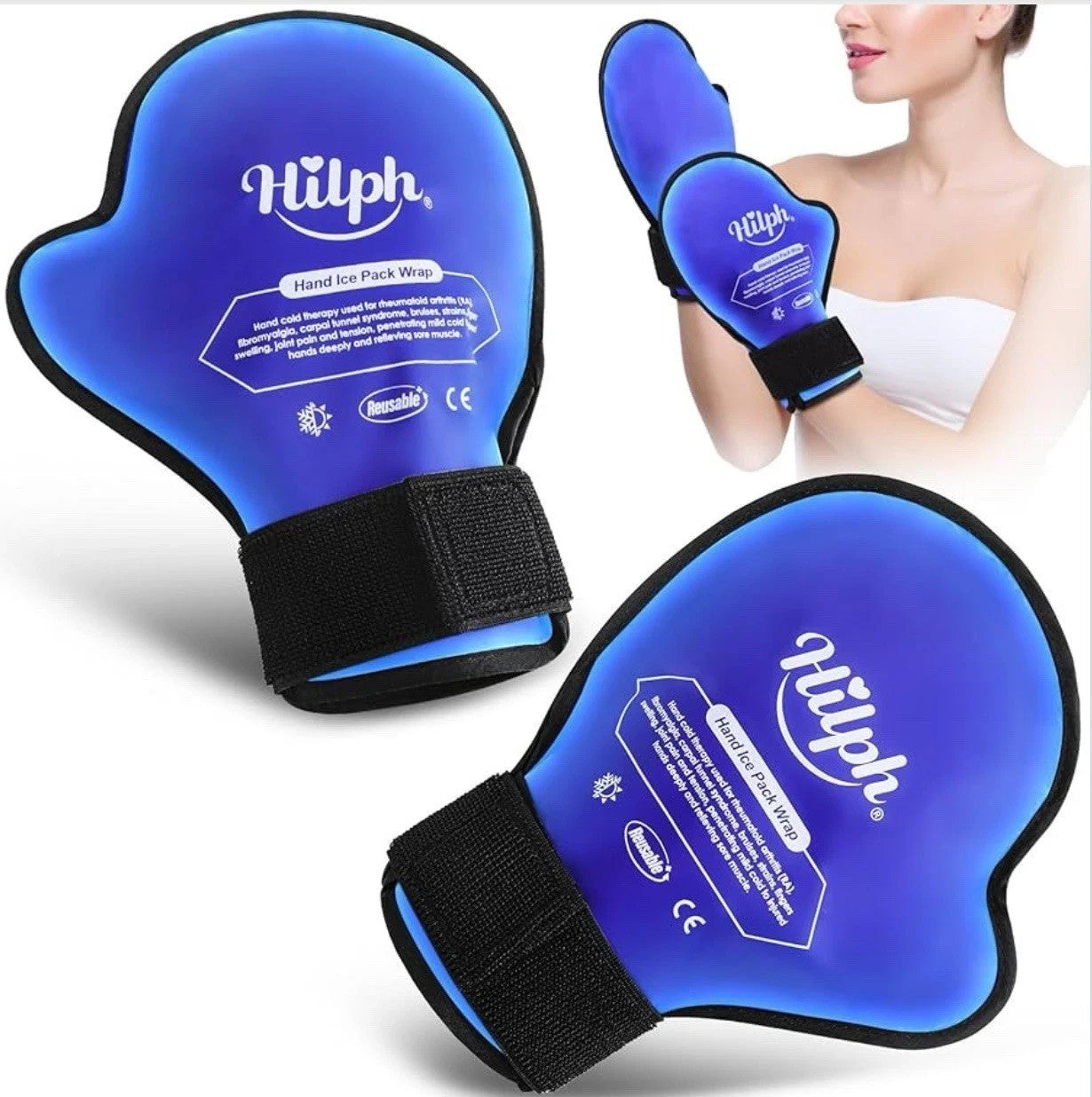 Hot Cold Therapy Hand Ice Pack Gloves Full Coverage For Arthritis Chemo Carpal