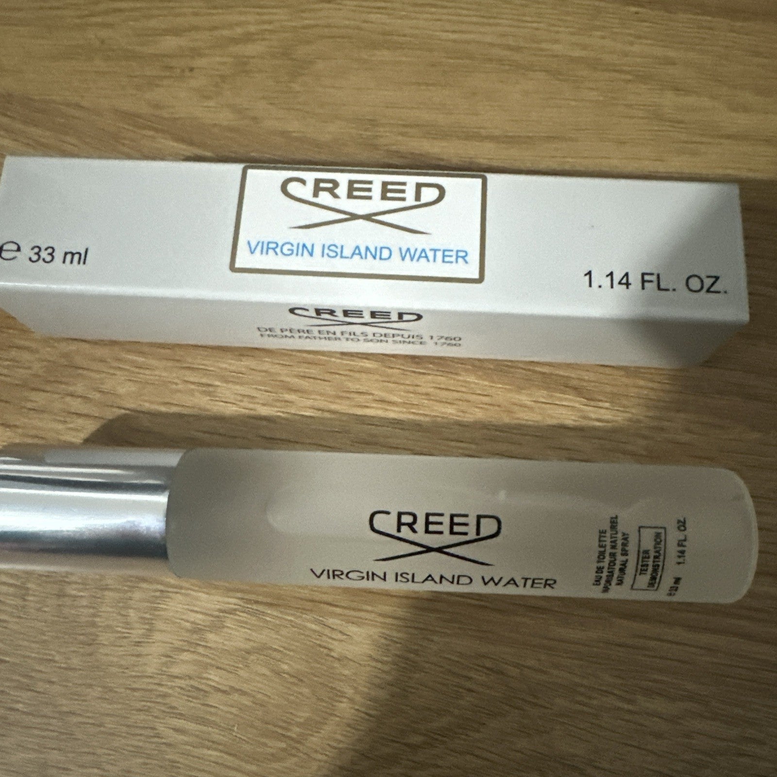 CREED 'Virgin Island Water' EDT Travel Size 33ml new Boxed 