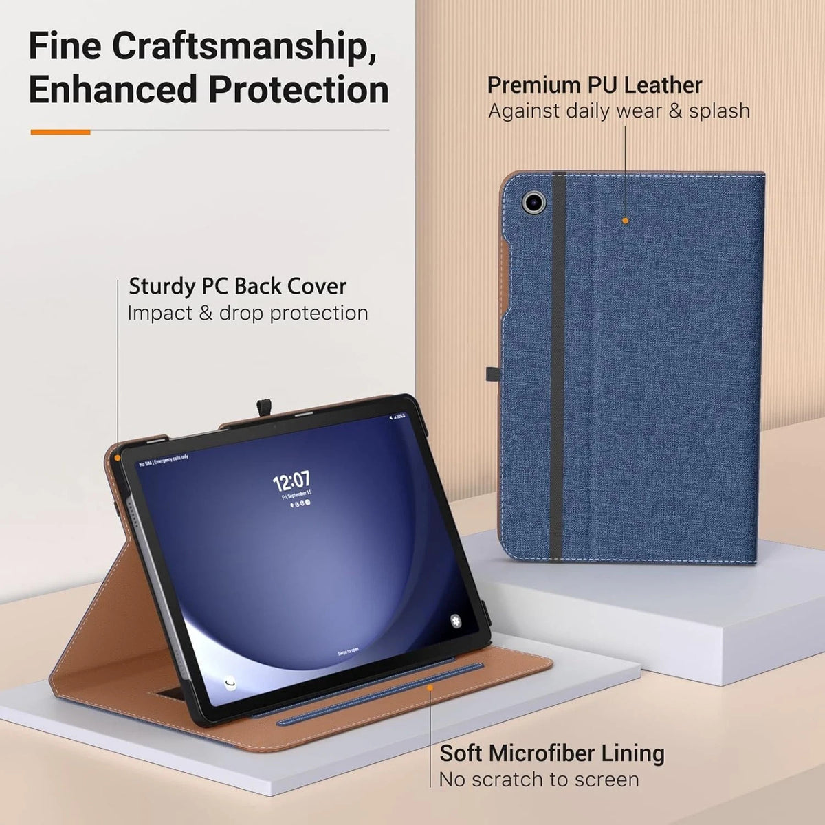 MoKo Case for Samsung Galaxy Tab A9 Plus 11" 2023 (SM-X210/SM-X216/SM-X218), PU