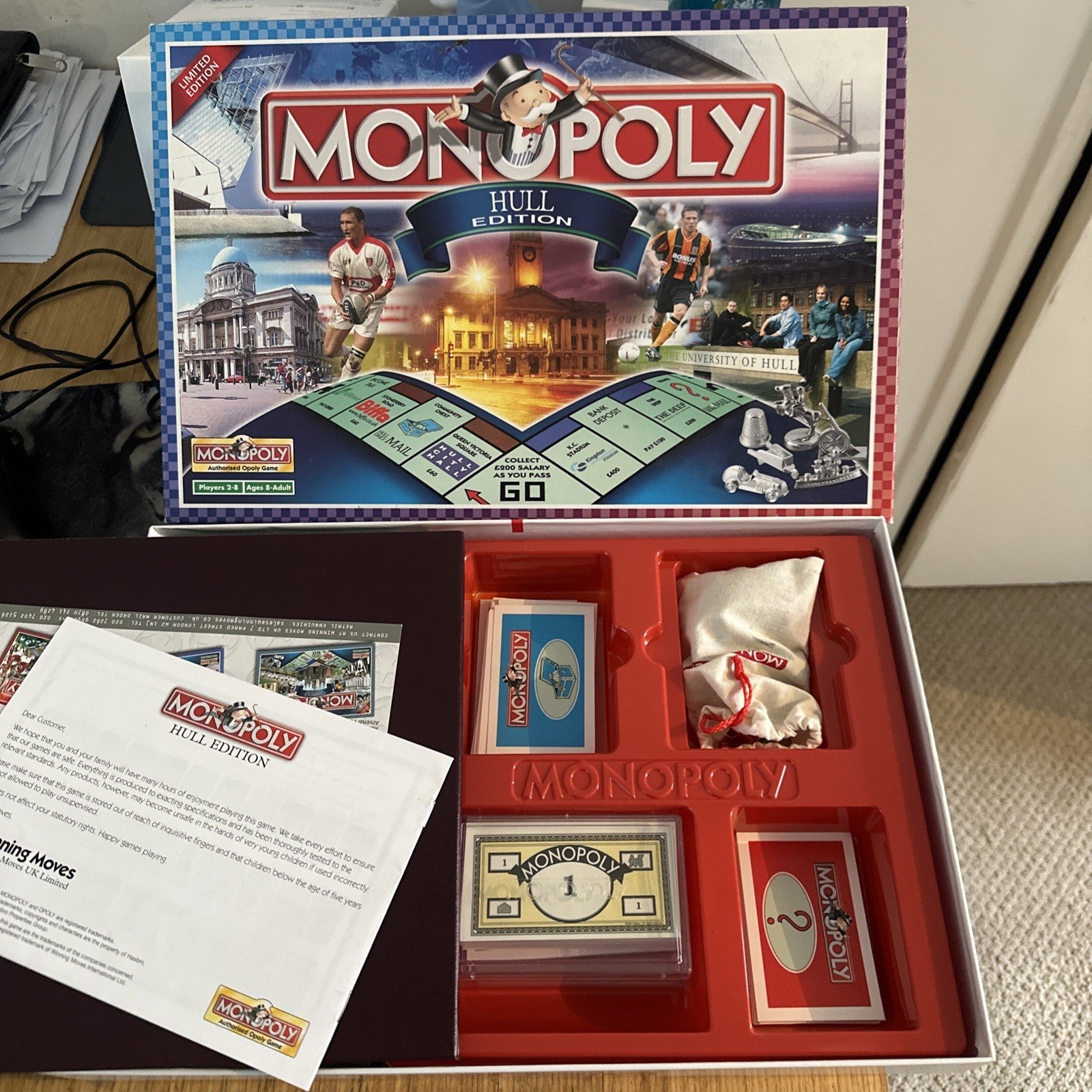 Monopoly Hull Edition Board Game Vintage 2004 Ltd Edition 2-8 Players Sealed