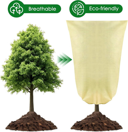 4 Pack Large Frost Protection Bag Plants Fleece Winter Garden Plant Cover 70gsm