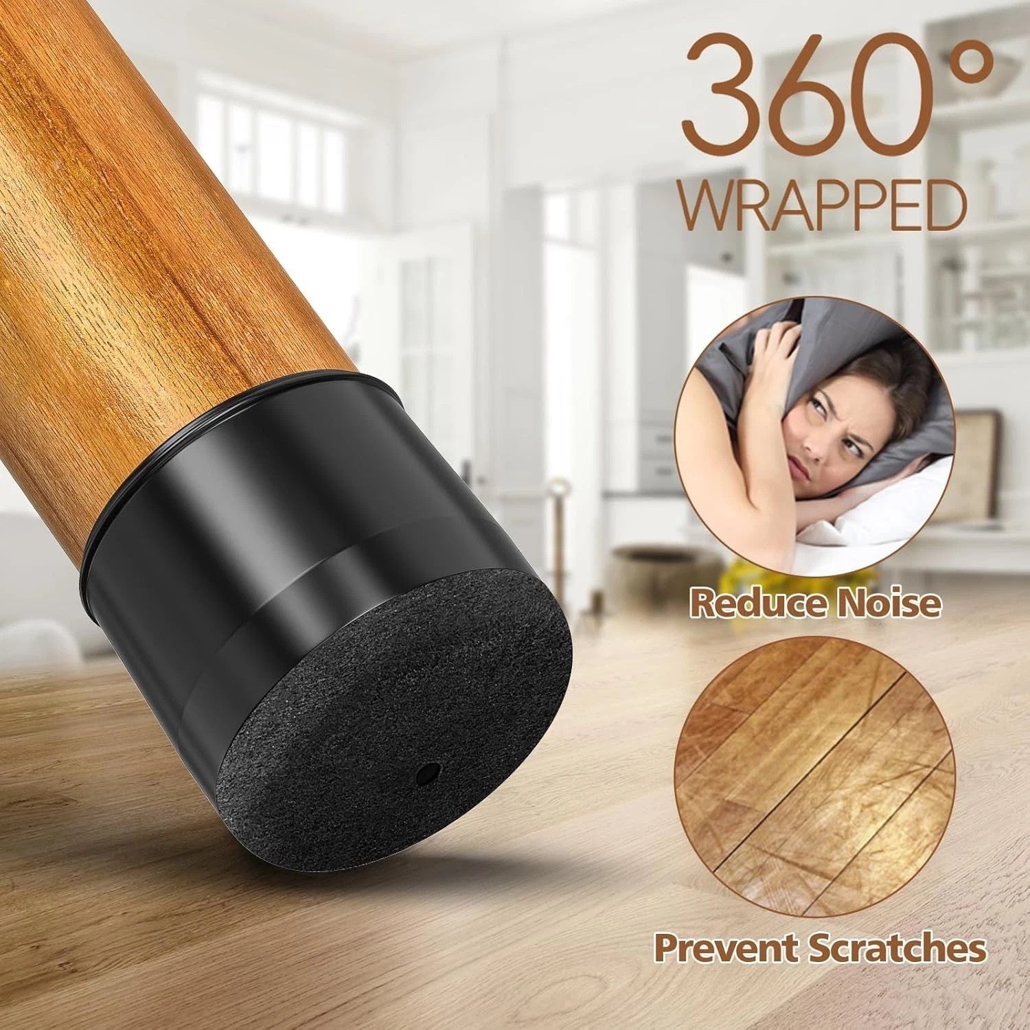 Chair Floor Leg Protectors (20-30MM) 28PCS, BAIPOK Silicon Chair Leg Caps