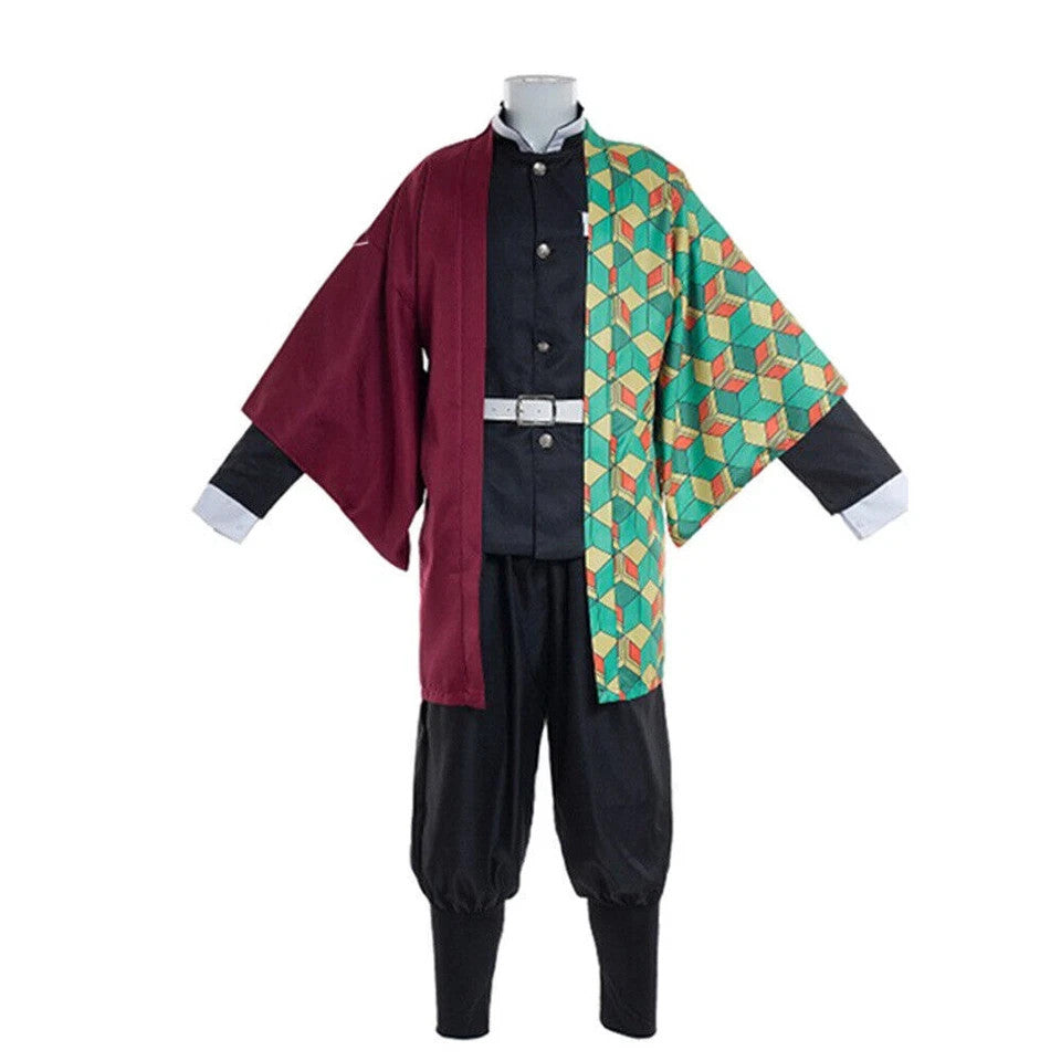Demon Slayer Tomioka Giyuu Cosplay Costume Kimetsu no Yaiba Kimono Size XL
