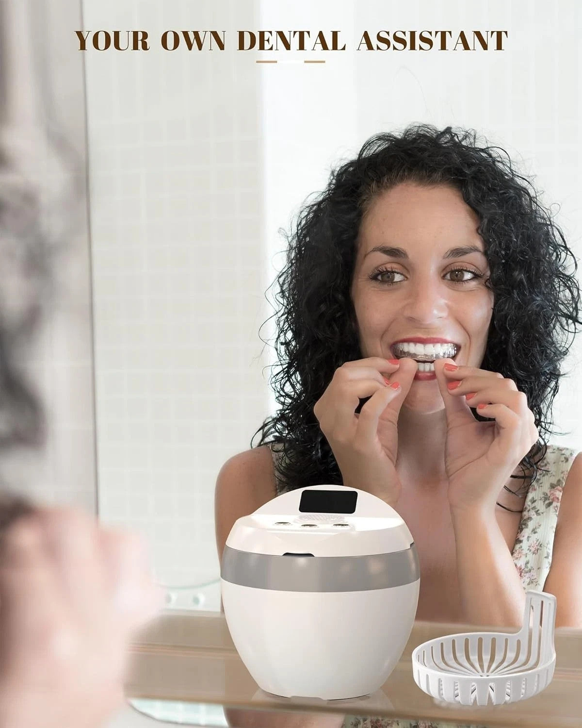 Ultrasonic Retainer Cleaner Invisalign UV-Dental Pod Denture Aligner Mouth Guard