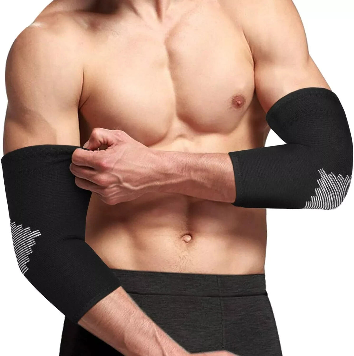 AVIDDA Elbow Support Sleeve for Men Women(Single Sleeve), Antislip Elbow Brace L