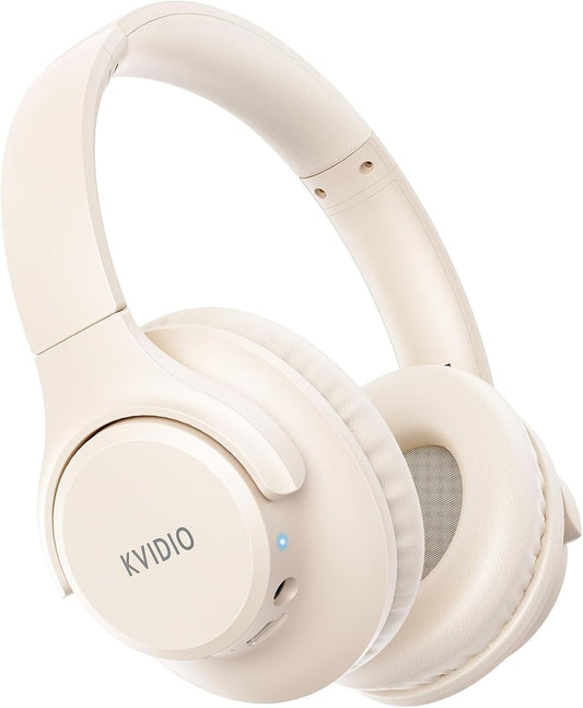 KVIDIO Bluetooth Headphones Over Ear, 65 Hours Playtime Wireless Headphones