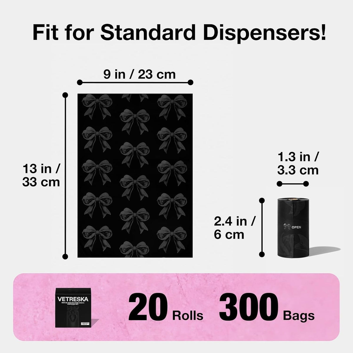 Dog Poo Bags With Tie Handles - 300 X Extra Thick & Leak-Proof Dog Waste Bags