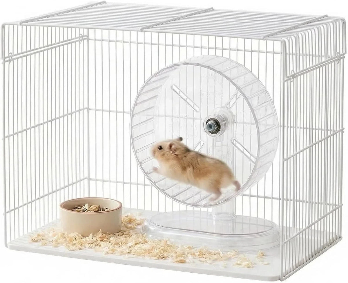 Silent Hamster Exercise Wheel with Adjustable Height Stand 7cm Wide for Dwarf