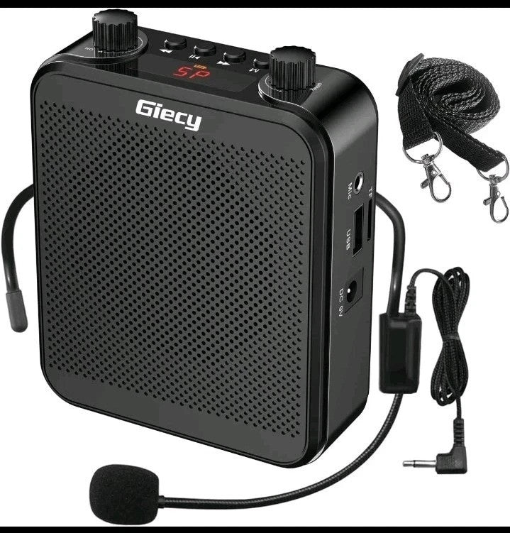 Giecy G300 30W Portable Voice Amplifier UHF Headset Mic Bluetooth PA Speaker