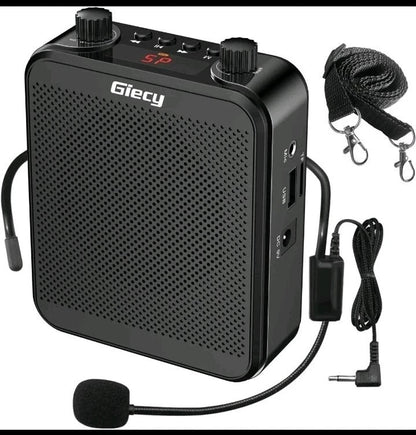 Giecy G300 30W Portable Voice Amplifier UHF Headset Mic Bluetooth PA Speaker