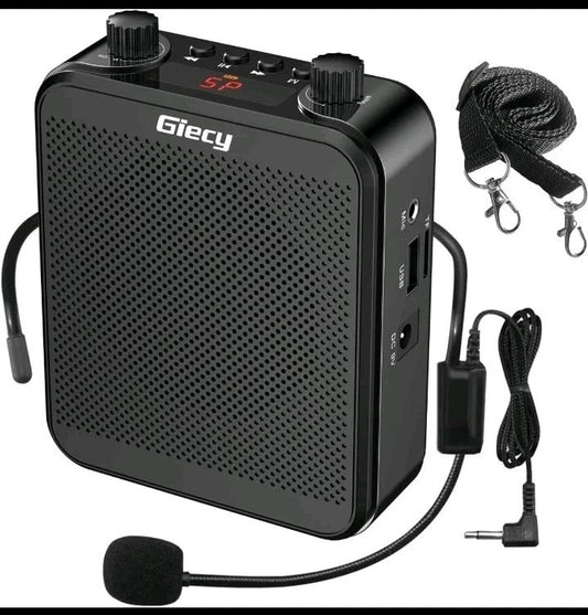 Giecy G300 30W Portable Voice Amplifier UHF Headset Mic Bluetooth PA Speaker