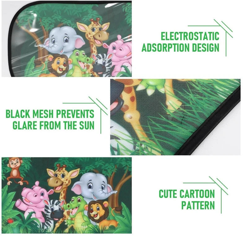 2 Pack Sunshade for Car Window Baby, Children's Car Window Shades for Kids UV