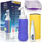 Sinus Rinse Kit 300ml Nasal Rinse Bottle Neti Pot with 40 Saline Salt Sachets UK