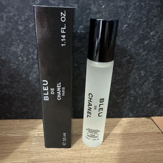 Bleu De Chanel Paris Eau De Parfum 33ml Travel Size Spray Iconic Mens Fragrance