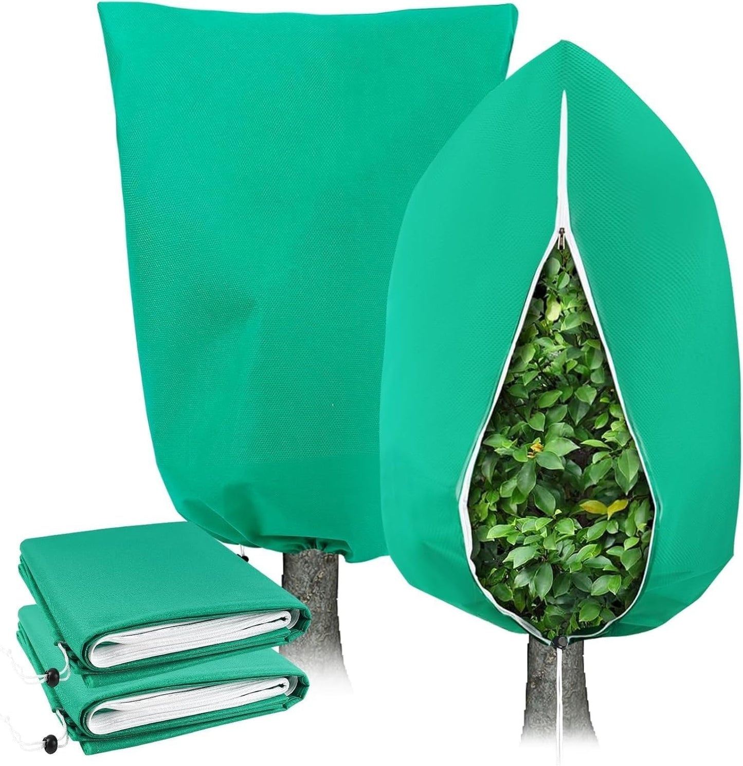 4 Pack Large Frost Protection Bag Plants Fleece Winter Garden Plant Cover - 70gs