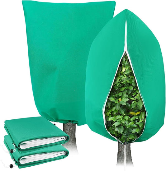 4 Pack Large Frost Protection Bag Plants Fleece Winter Garden Plant Cover - 70gs