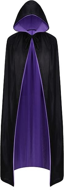 Halloween Vampire Reversible Hooded Witch Cloak Capes Unisex For Adult Kids