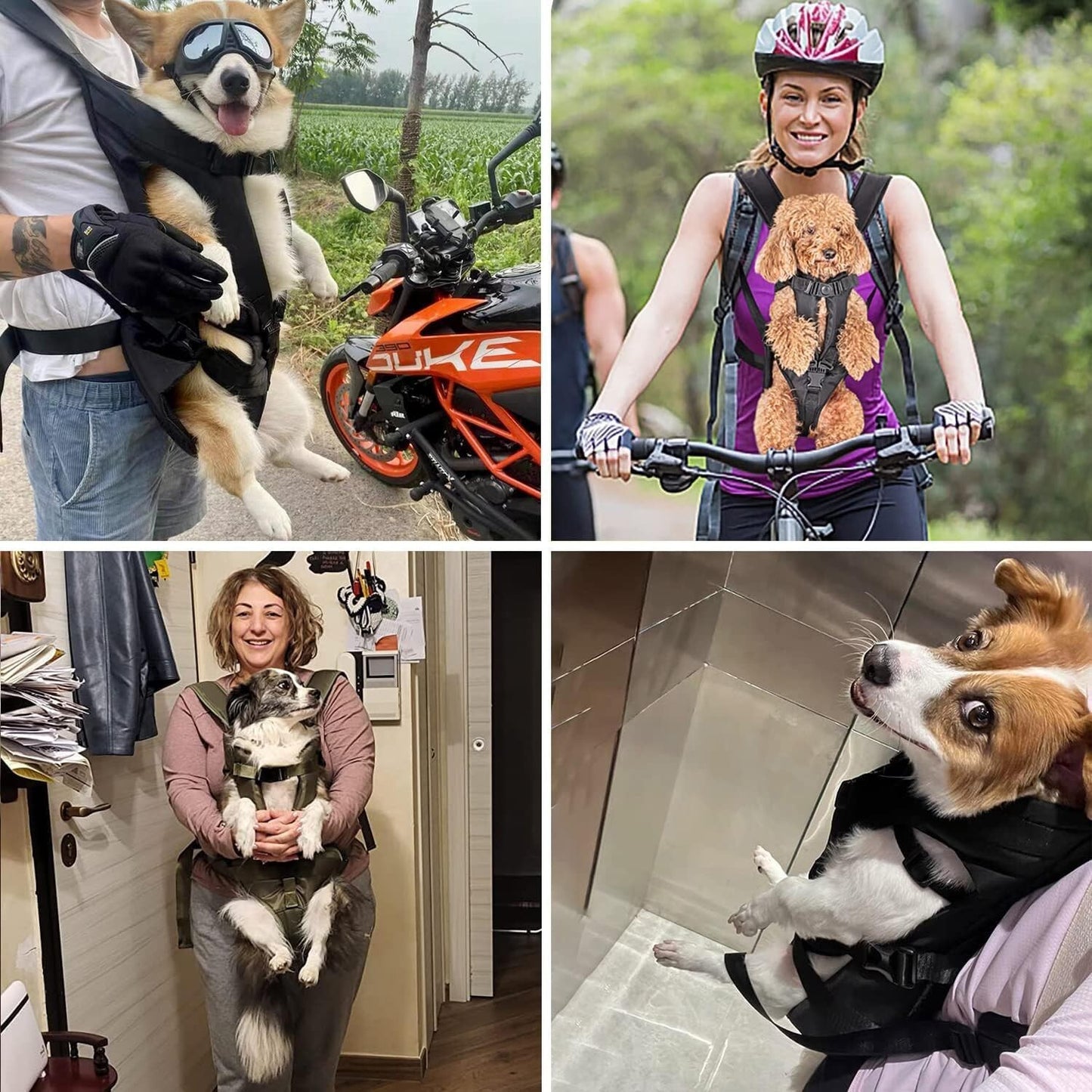 PetBonus Pet Front Dog Carrier Backpacks, Adjustable Backpack Carrier S M L & XL
