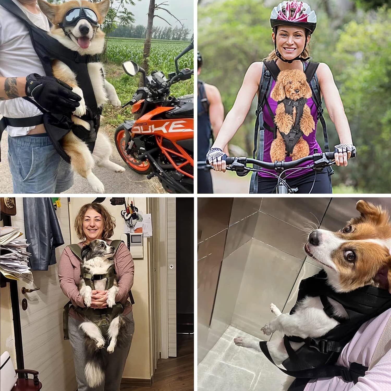 PetBonus Pet Front Dog Carrier Backpacks, Adjustable Backpack Carrier S M L & XL
