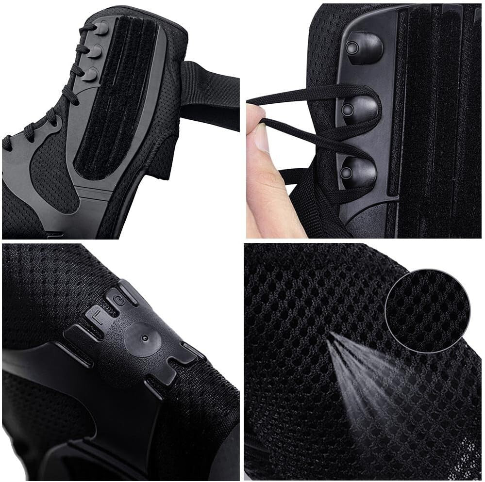 Kuangmi Ankle Support Lace Up With Side Stabilizers Brace Fixing Protection 1PC