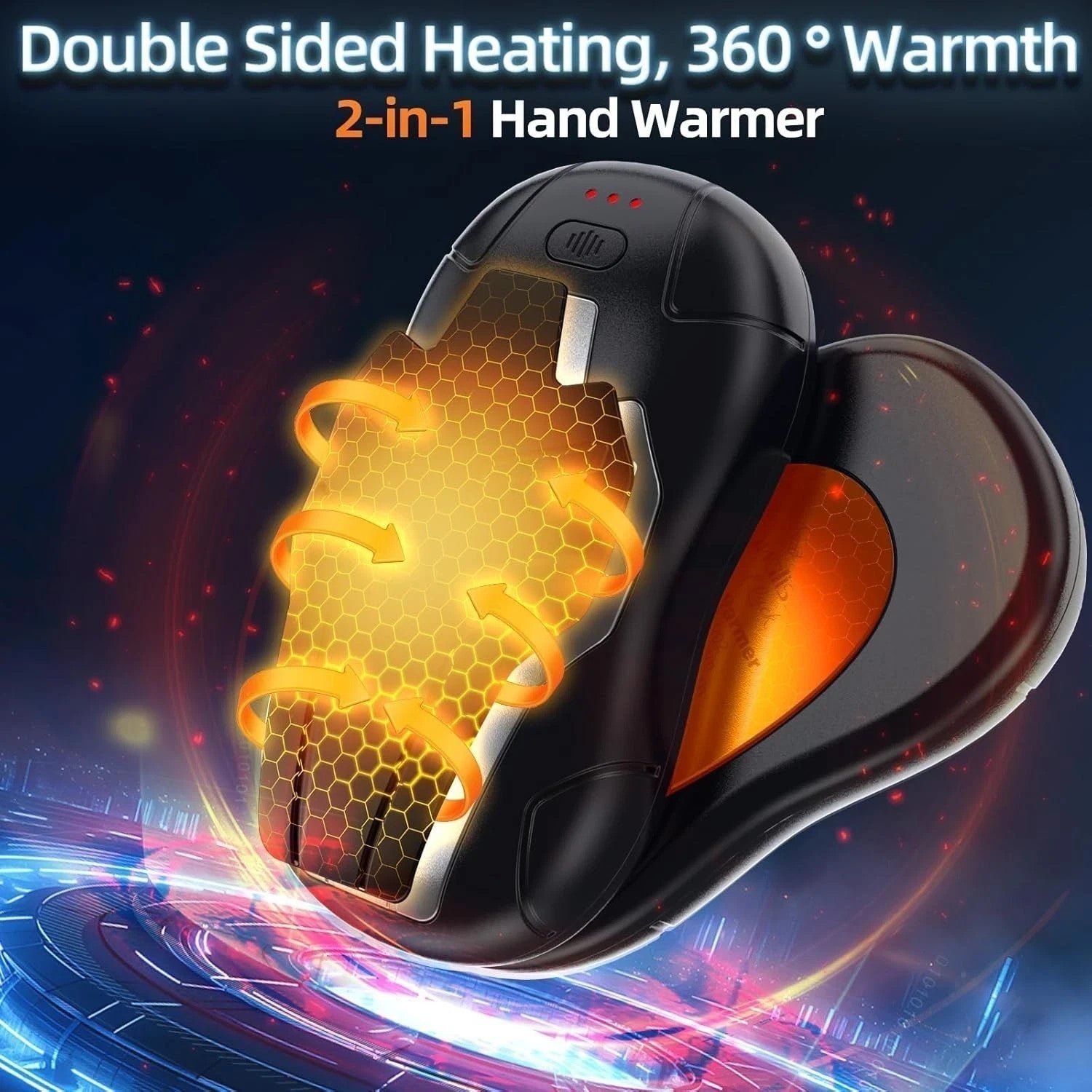 Rechargeable Hand Warmers 2 Pack 10000mAh Split Magnetic Double-Sided Heater