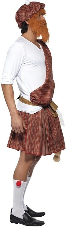 Mens Scotsman with Surprise Fancy Dress Costume Well Hung Highlander Outfit fg