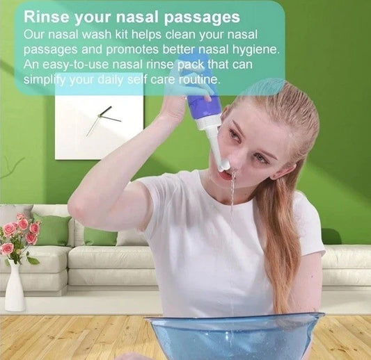 Sinus Rinse Kit Nasal Rinse 300ml 5 Sachet Neti Pot Sinus Relief Wash Salt UK