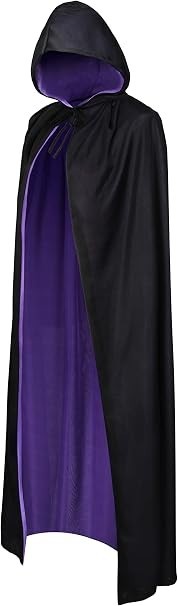 Halloween Vampire Reversible Hooded Witch Cloak Capes Unisex For Adult Kids
