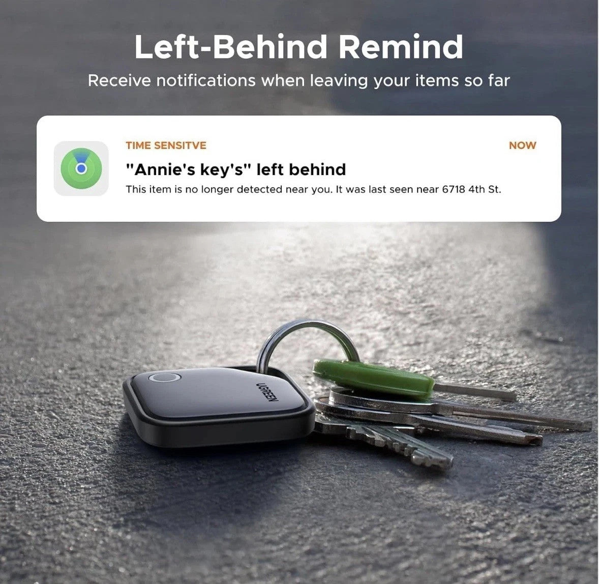 4x UGREEN Apple iPhone iOS Find My Tag Tracker Smart Bluetooth Item Finder