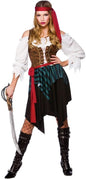 Womens Pirate Fancy Dress Costumes Caribbean Shipwreck Wench Outfit Ladies Seas