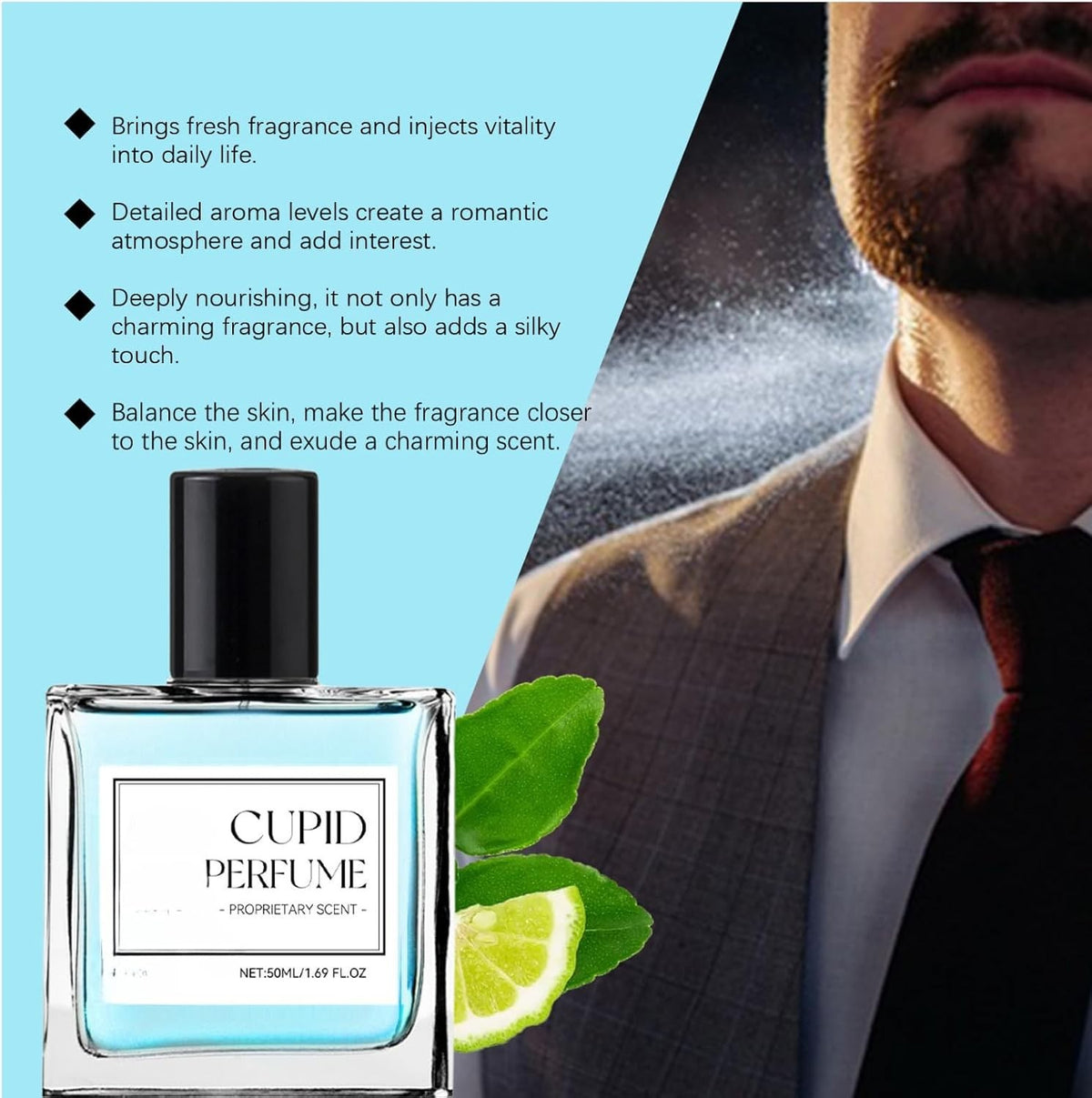 Men's Pheromone-Infused Perfume-Cupid Hypnosis Cologne Fragrances 50ml UK