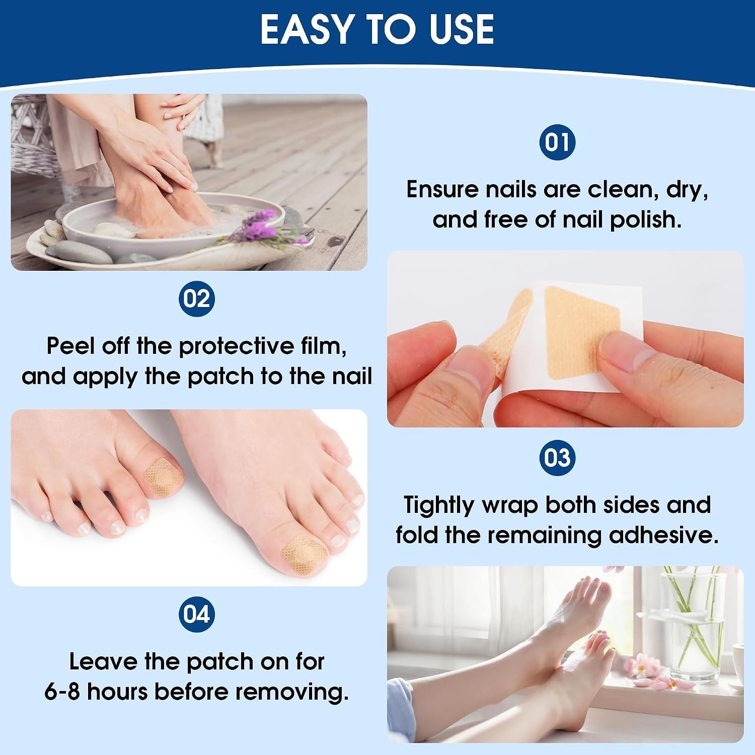 EASICUTI Fungal Nail Patches, 90 PCS Toenail Fungus Treatment Extra Strong, Over