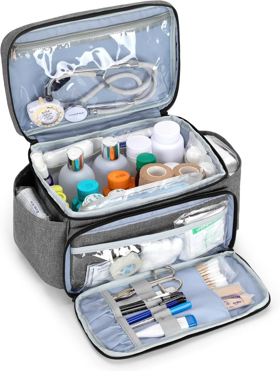 Curmio Medical First-aid Medical Emergency Travel Home Work 1st Aid Bag Kit Box