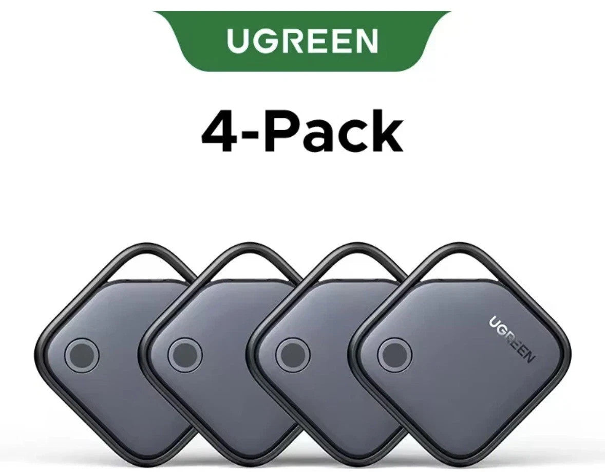 4x UGREEN Apple iPhone iOS Find My Tag Tracker Smart Bluetooth Item Finder