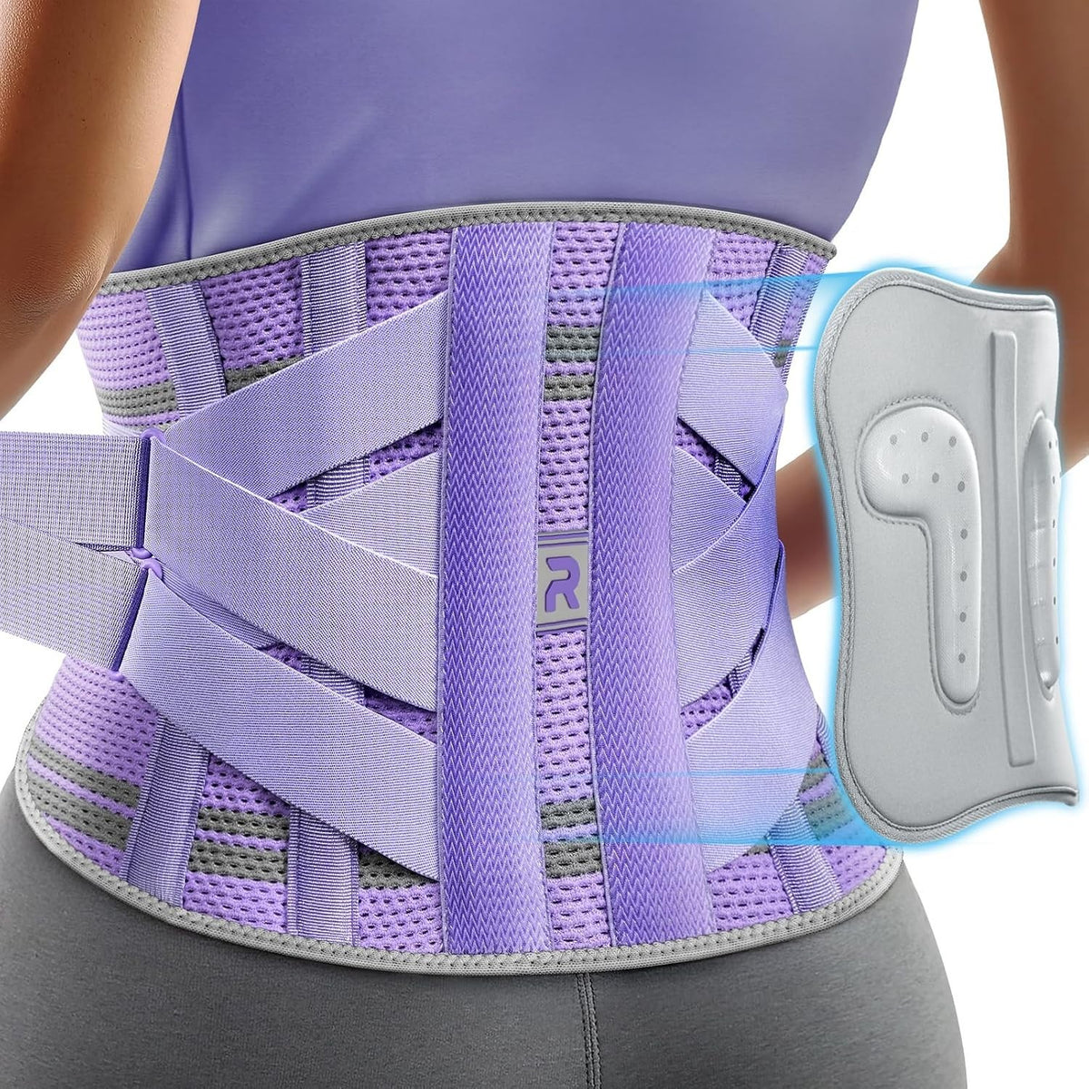 Rakiie Back Support Belt for Women 9X Support Back Brace for Lower Back Pain L