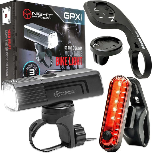 GPX-950 Go-Pro Mountable Bike Light USB-C Rechargeable Front & Back Bike Lights