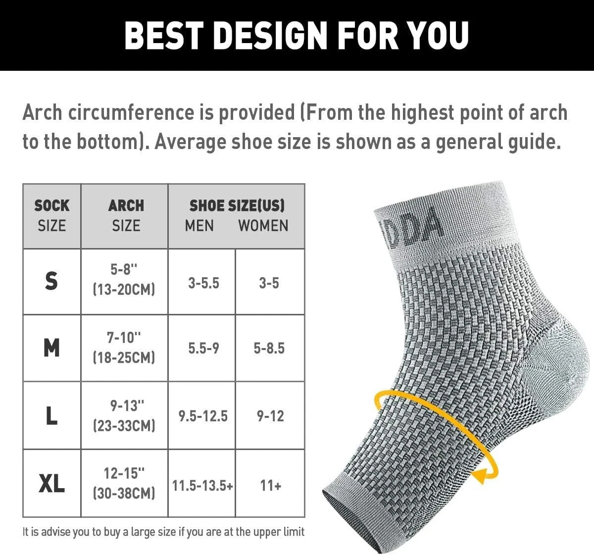 AVIDDA 2 Pack Ankle Support Brace for Men and Women, Compression Sleeve Socks M