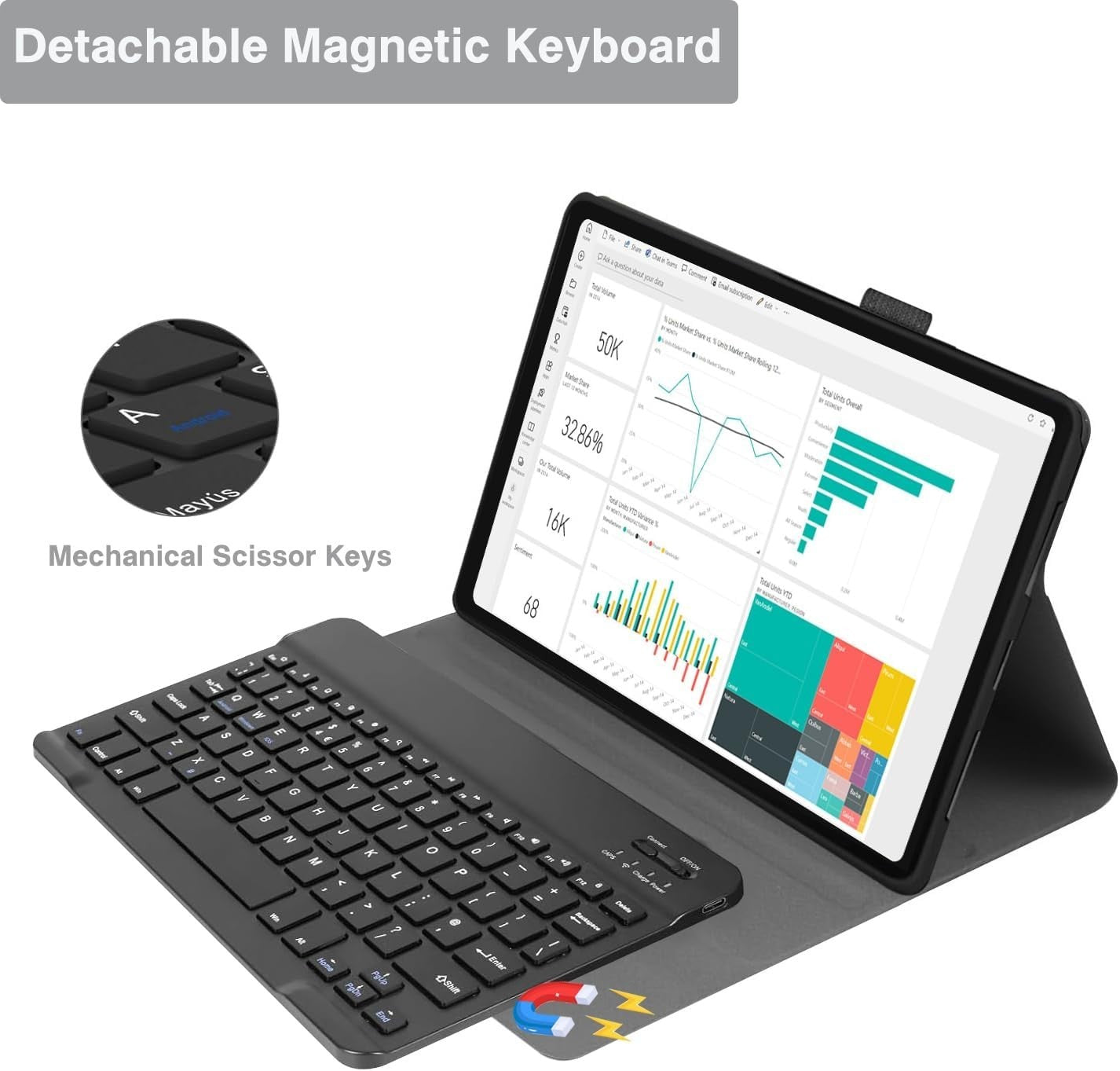 Backlit Keyboard Case With Mouse For Lenovo Tab M11 2024 TB330FU 11" inch Tablet
