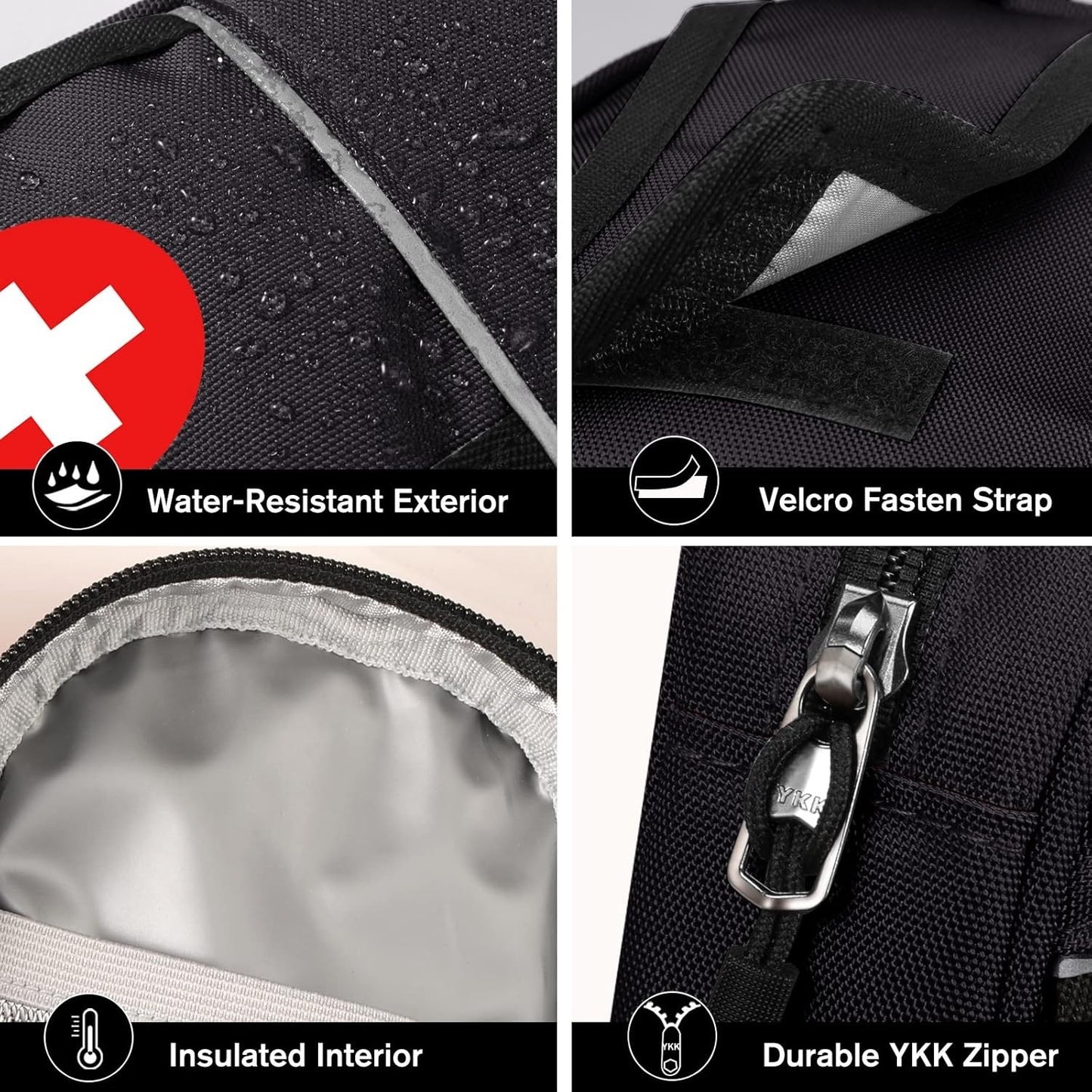 SITHON Medicine Carrying Case Bag Small Black