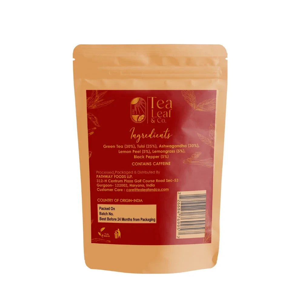Tulsi Green Tea Ashwagandha holy basil Tea Bags Pack Of 50 indian Green Tea